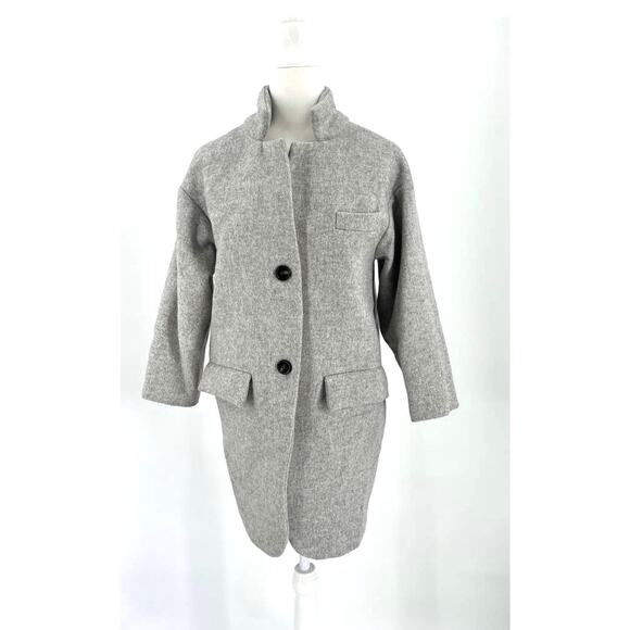 Wool Cashmere 3/4 Length Sleeve Coat - Picture 1 of 7